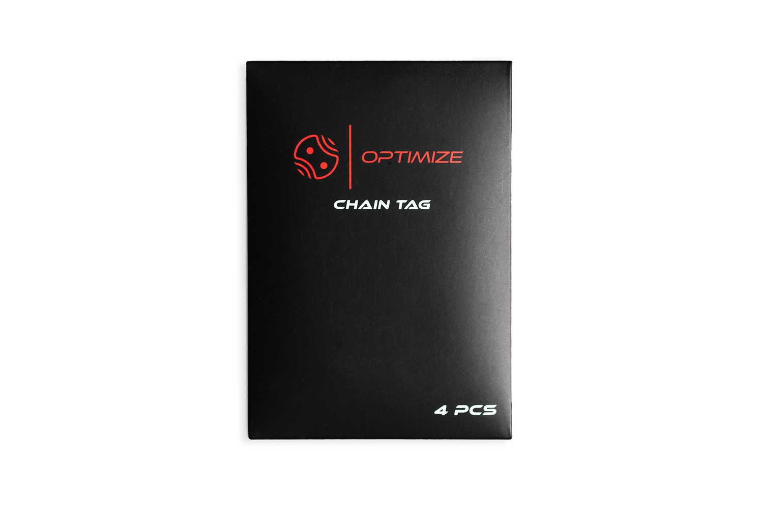 Eine schwarze, rechteckige Verpackung mit der Aufschrift