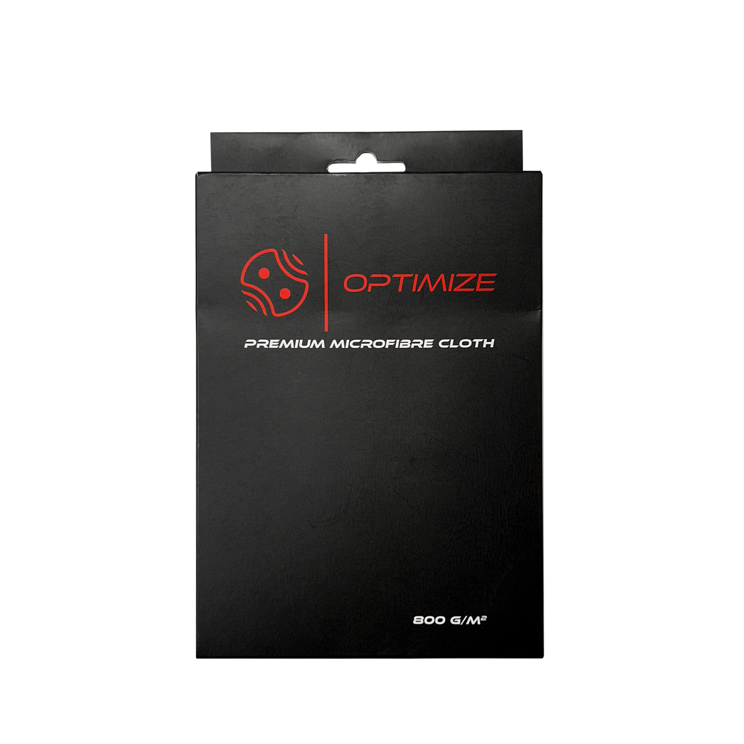 Eine schwarze, rechteckige Verpackung der Optimize GmbH mit der Aufschrift