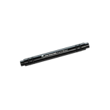 Schwarzer, zylindrischer 12×100 mm Schnellspanner-Adapter für Fahrradachsen.
