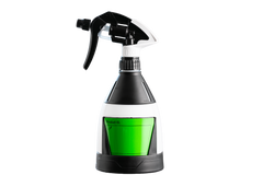 Eine IK Multi TR Mini 360º – 0,6 l Sprühflasche zum Halten mit schwarzem Auslöser, weißem Flaschenhals und einem leeren grünen Etikettenbereich für die professionelle Fahrradreinigung.